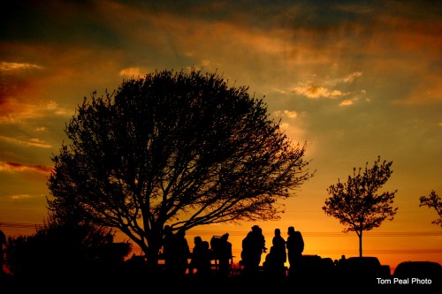 Sunset picnic at White Rock Lake Dallas TX 3-19-11
