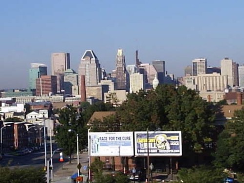 baltimore looking west on w.fayette st.