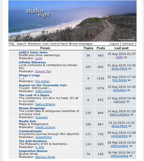 Artlogs/Studios page