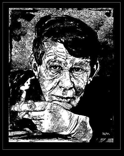 W.H. Auden, English Writer and Poet<br /><br />ink/ paper