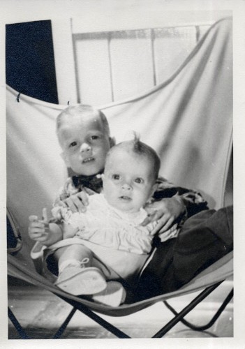Clay and his sister when they were babies