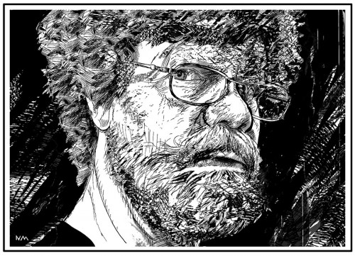 Self-portrait  / ink/ paper