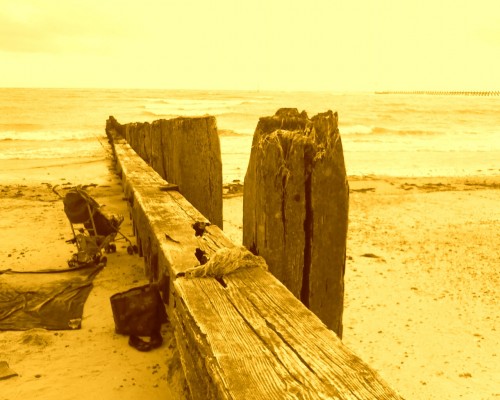 BREAKER AND PUSHCHAIR ON SANDS.jpg