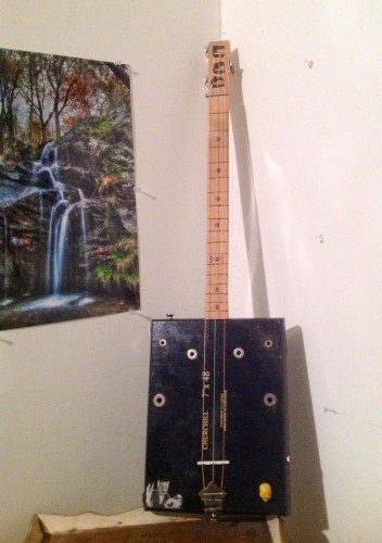 3 string Crocbite cigar box guitar