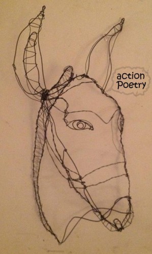 Cover art for action poetry last February 2013