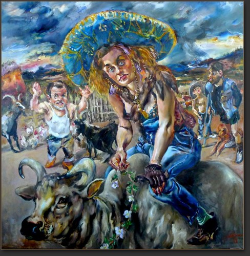 Cowgirl CJ by raoul middleman