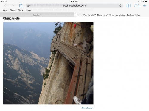 on the edge...mt hua china....yikes!!!