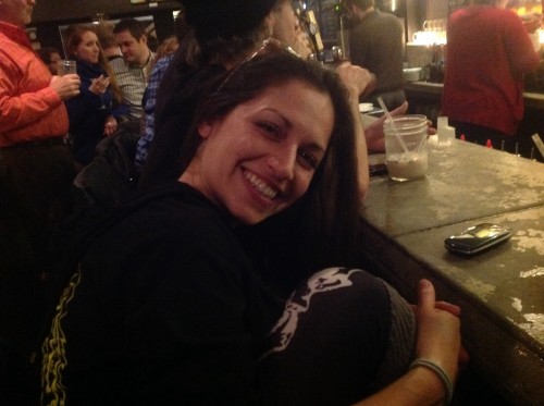 rachel at the bar last night