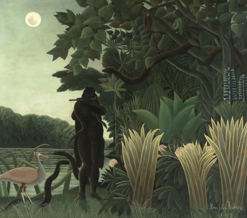 snake charmer by rousseau