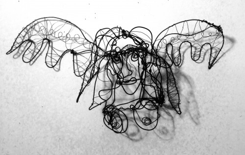 wire angel....8"x18"....made tonight