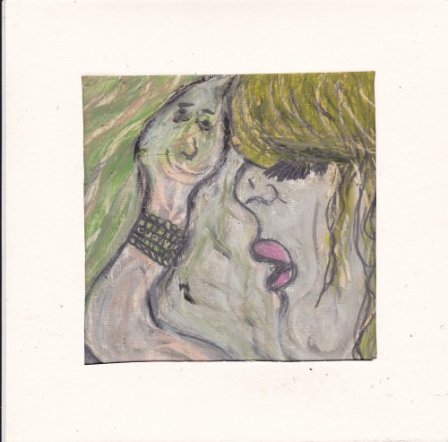 there was no escaping her ghost hand.............pastels