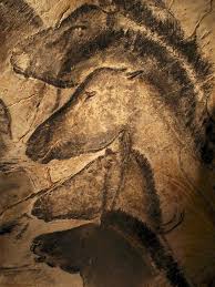 Cave art 35,000 B.C. &amp; discovered 90 years after Franz M. Painted blue horses