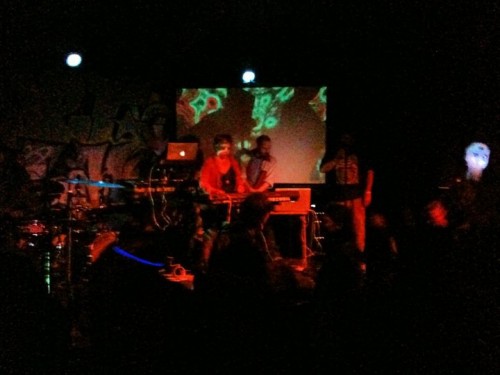 plaeground on stage...me on right....in the dark