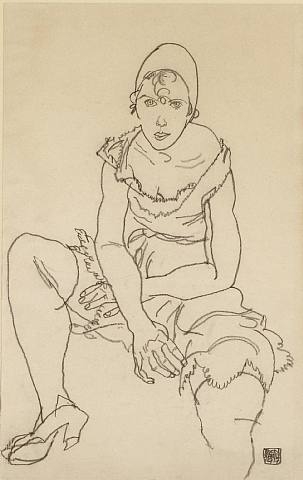 drawing by Egon Schiele.