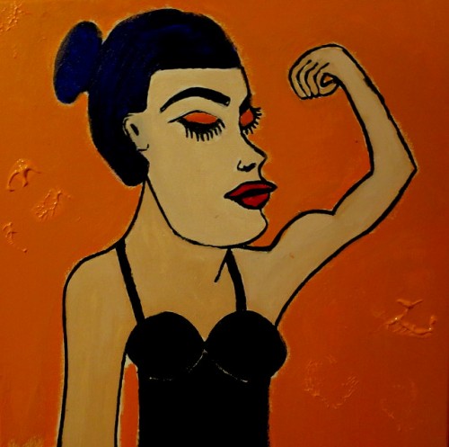 14 x 14 acrylic paint on canvas.......April 20, 2022