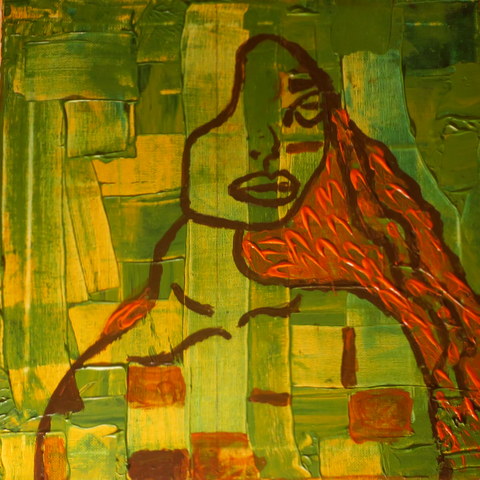 14 x 14 Acrylic Paint on Canvas