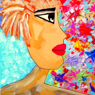 16 x 16 acrylics on Canvas