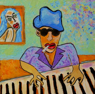 16 x 16 acrylic paint on canvas