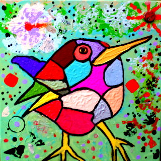 16 x 16 acrylic paint on canvas
