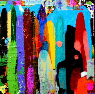 12 x 12 acylic paint on canvas ( diversity )