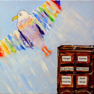 16 x 16 acrylic paint on canvas