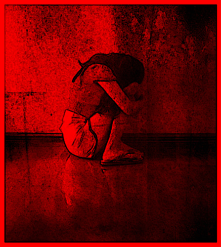 red and black woman by dadio.